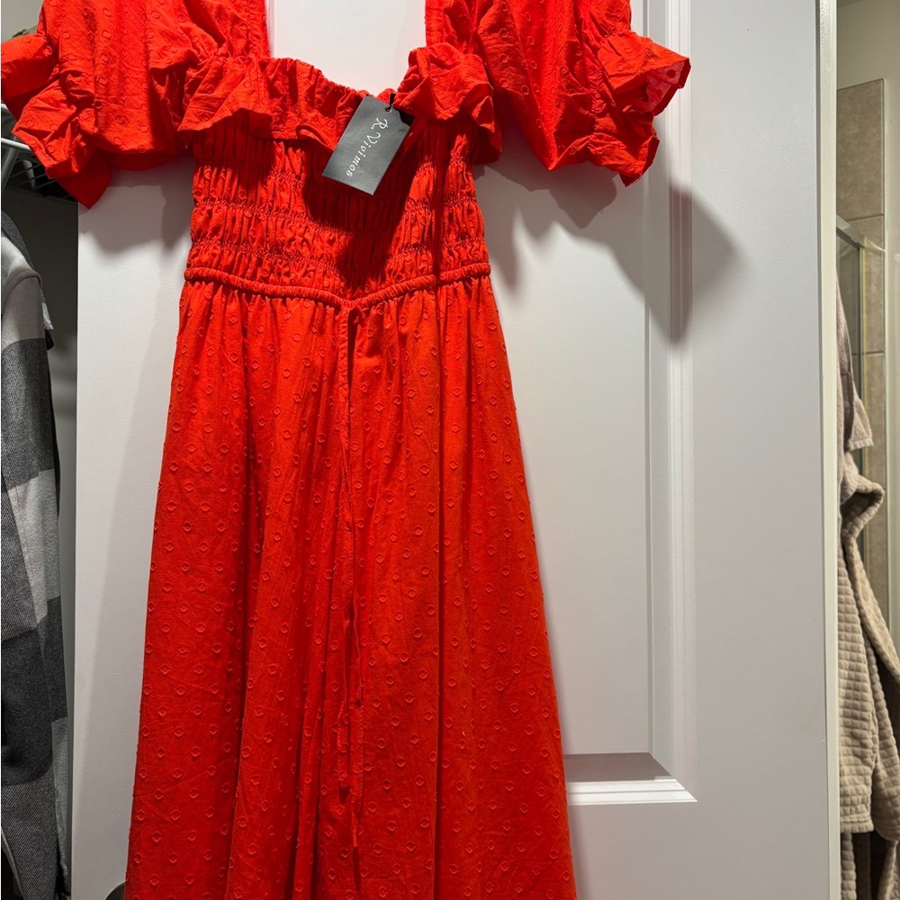 Red Off-Shoulder Dress